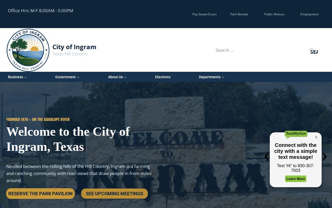 Kerr County Ingram police information route for arrest records